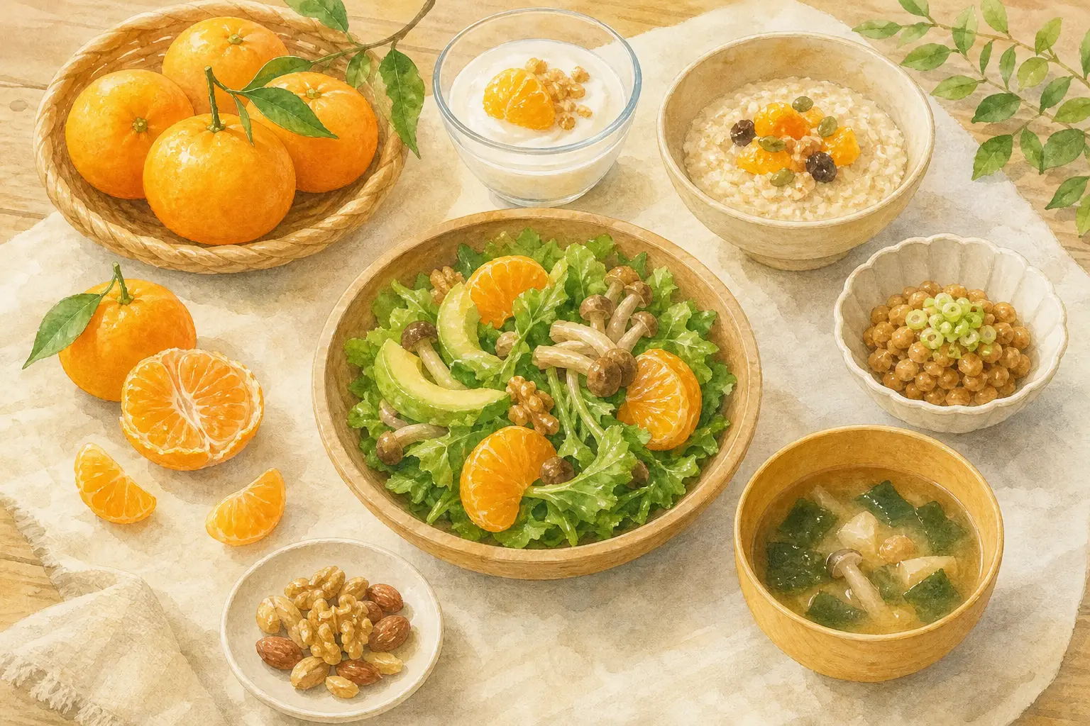 みかんとあわせて食べると良い食品とレシピ